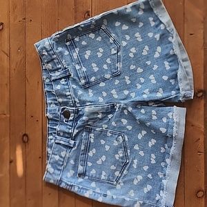 Heart Denim Shorts
